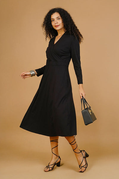 Black Knit Cotton Dress