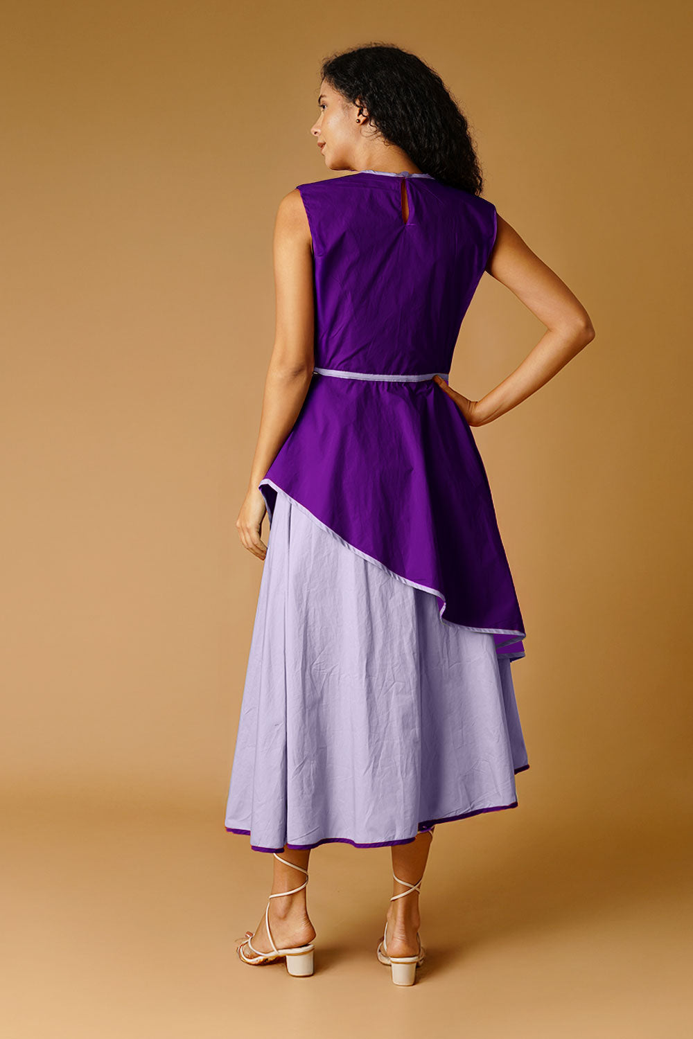 Poplin Purple Dress